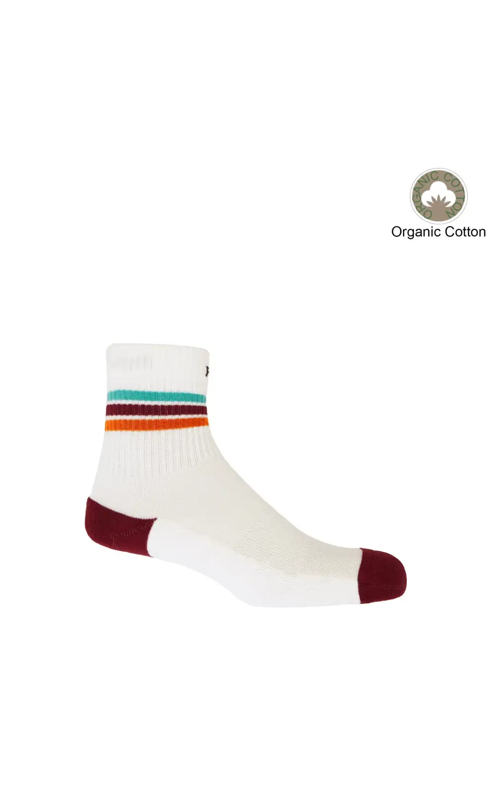 Men PEPER HAROW Quarter Crew Organic Mens Sport Socks - White £15.00