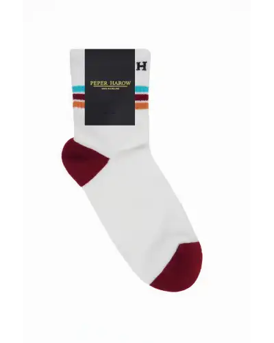 Men PEPER HAROW Quarter Crew Organic Mens Sport Socks - White £15.00
