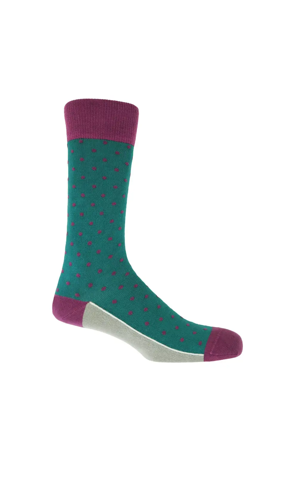 Men PEPER HAROW Pin Polka Mens Socks - Teal £16.00