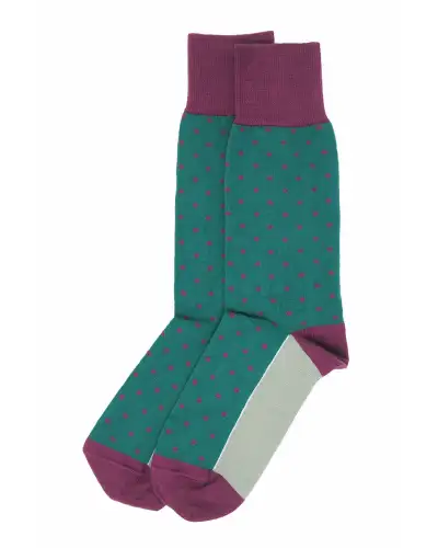 Men PEPER HAROW Pin Polka Mens Socks - Teal £16.00