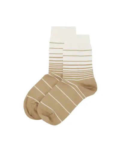 Women PEPER HAROW Retro Stripe Womens Socks - Beige £15.00