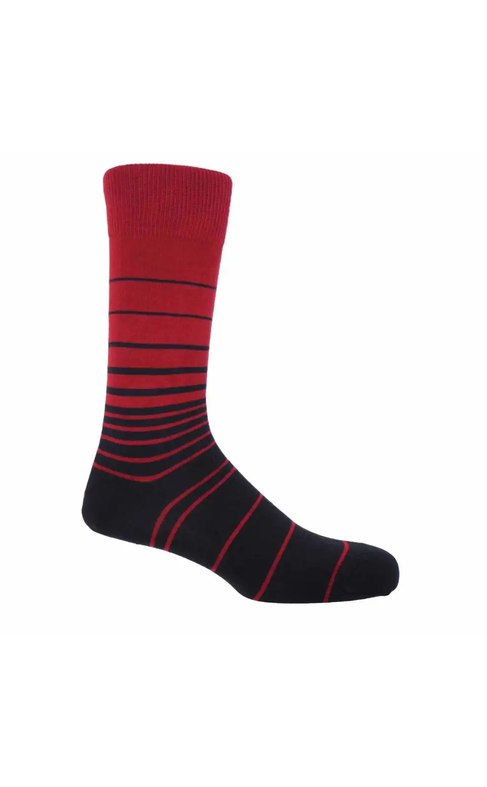Men PEPER HAROW Retro Stripe Mens Socks - Burgundy £16.00