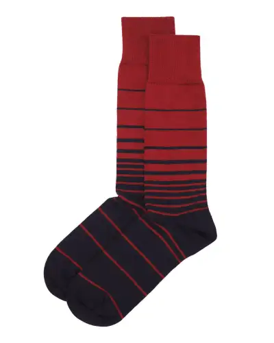 Men PEPER HAROW Retro Stripe Mens Socks - Burgundy £16.00