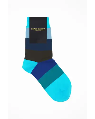 Women PEPER HAROW Block Stripe Womens Socks - Aqua £15.00