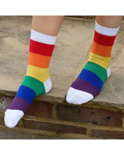 Women PEPER HAROW Block Stripe Womens Socks - Rainbow £15.00