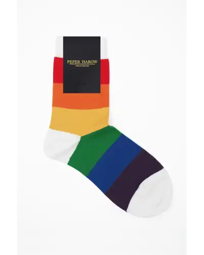 Women PEPER HAROW Block Stripe Womens Socks - Rainbow £15.00