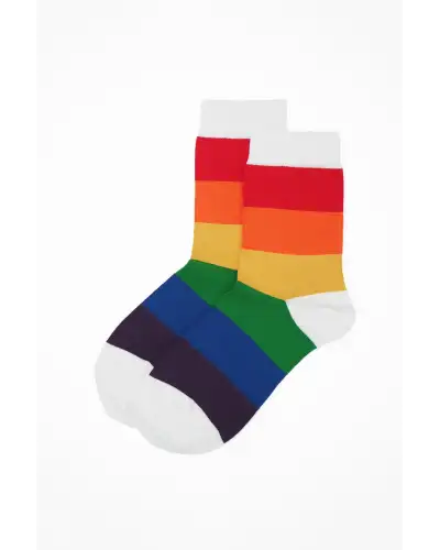 Women PEPER HAROW Block Stripe Womens Socks - Rainbow £15.00