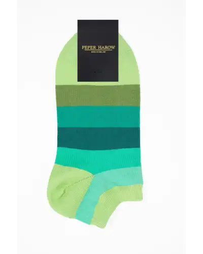 Men PEPER HAROW Block Stripe Mens Trainer Socks - Earth £13.00
