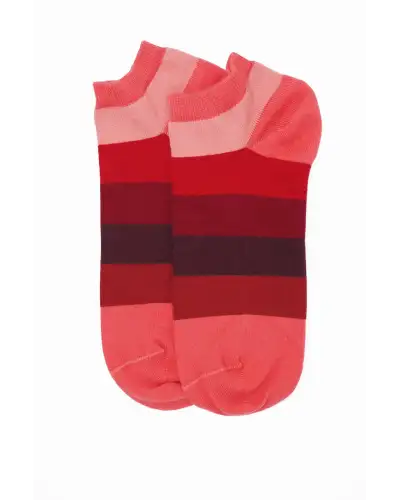 Men PEPER HAROW Block Stripe Mens Trainer Socks - Fire £13.00