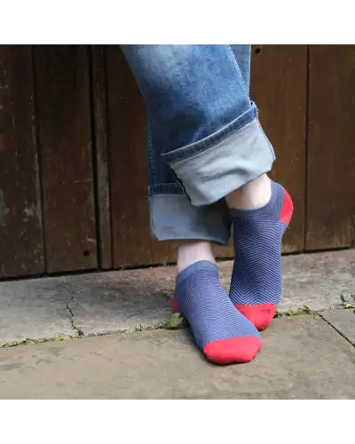 Men PEPER HAROW Lux Taylor Mens Trainer Socks - Blue £13.00