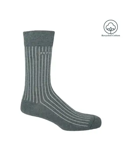 Men PEPER HAROW Recycled Ribbed Mens Socks - Blue £14.00