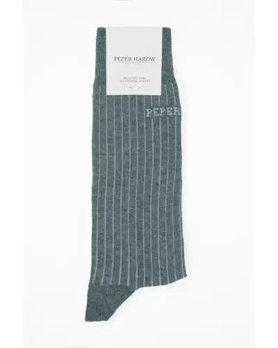 Men PEPER HAROW Recycled Ribbed Mens Socks - Blue £14.00
