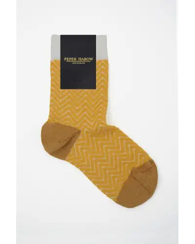 Women PEPER HAROW Zigzag Womens Socks - Yellow £15.00
