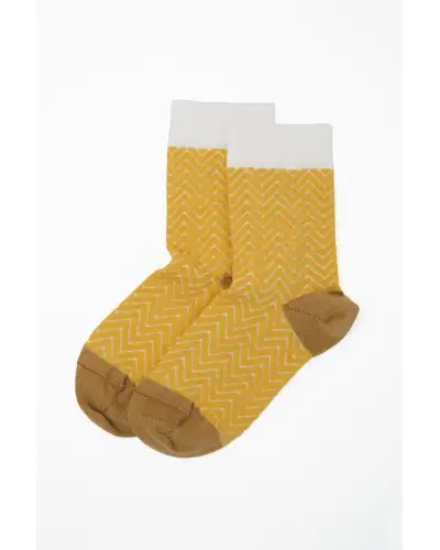 Women PEPER HAROW Zigzag Womens Socks - Yellow £15.00