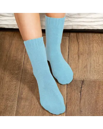 Women PEPER HAROW Ribbed Cuff Womens Bed Socks - Blue £15.00