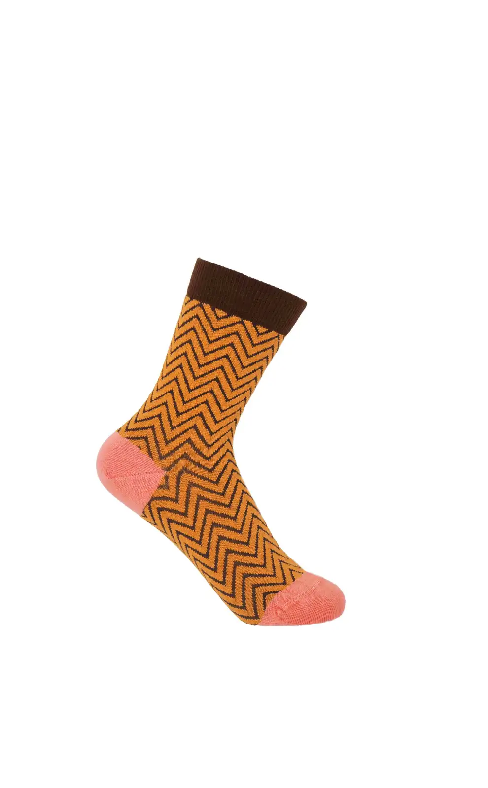 Women PEPER HAROW Zigzag Womens Socks - Mustard £15.00