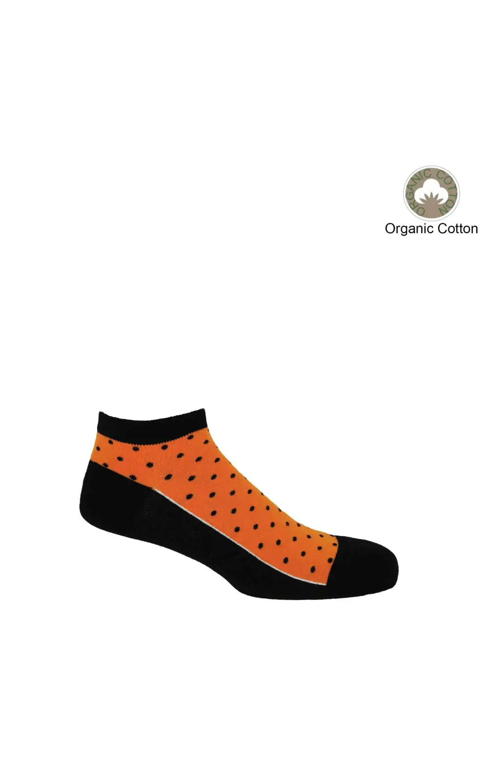 Men PEPER HAROW Polka Mens Organic Trainer Socks - Orange £14.00