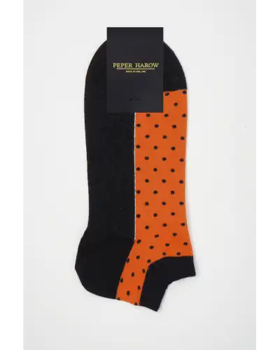 Men PEPER HAROW Polka Mens Organic Trainer Socks - Orange £14.00