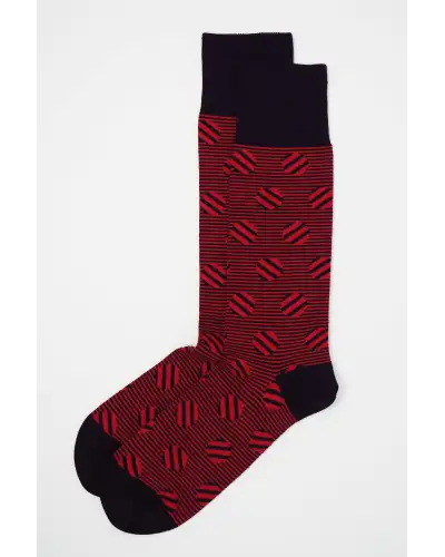 Men PEPER HAROW Polka Stripe Mens Socks - Cherry £16.00