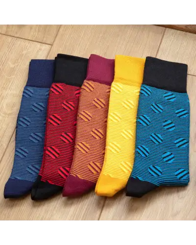 Men PEPER HAROW Polka Stripe Mens Socks - Cherry £16.00