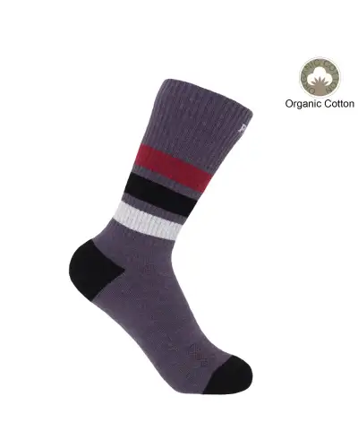 Women PEPER HAROW Striped Organic Womens Sport Socks - Mauve £15.00