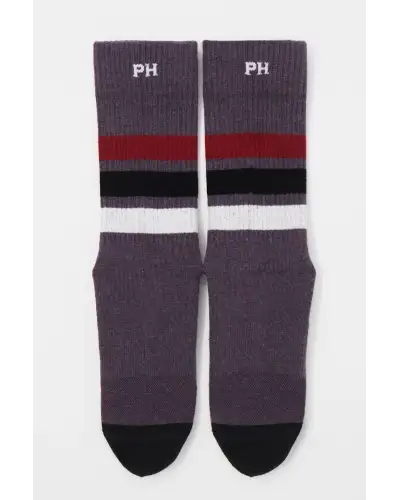 Women PEPER HAROW Striped Organic Womens Sport Socks - Mauve £15.00