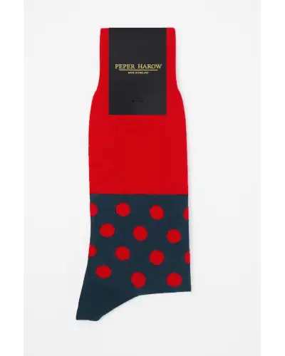 Men PEPER HAROW Mayfair Mens Socks - Scarlet £16.00