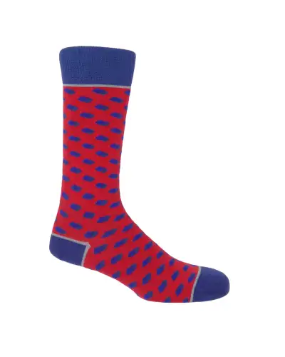 Men PEPER HAROW Disruption Mens Socks - Scarlet £16.00