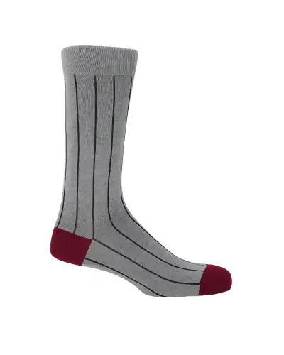 Men PEPER HAROW Pin Stripe Mens Socks - Ash £16.00
