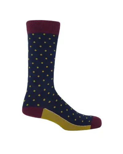 Men PEPER HAROW Pin Polka Mens Socks - Denim £16.00