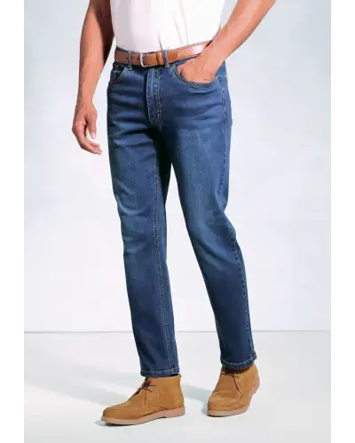 Fit Trousers Brook Taverner Regular Fit Douglas Vintage Blue Denim Jeans-BT-8957C £54.00