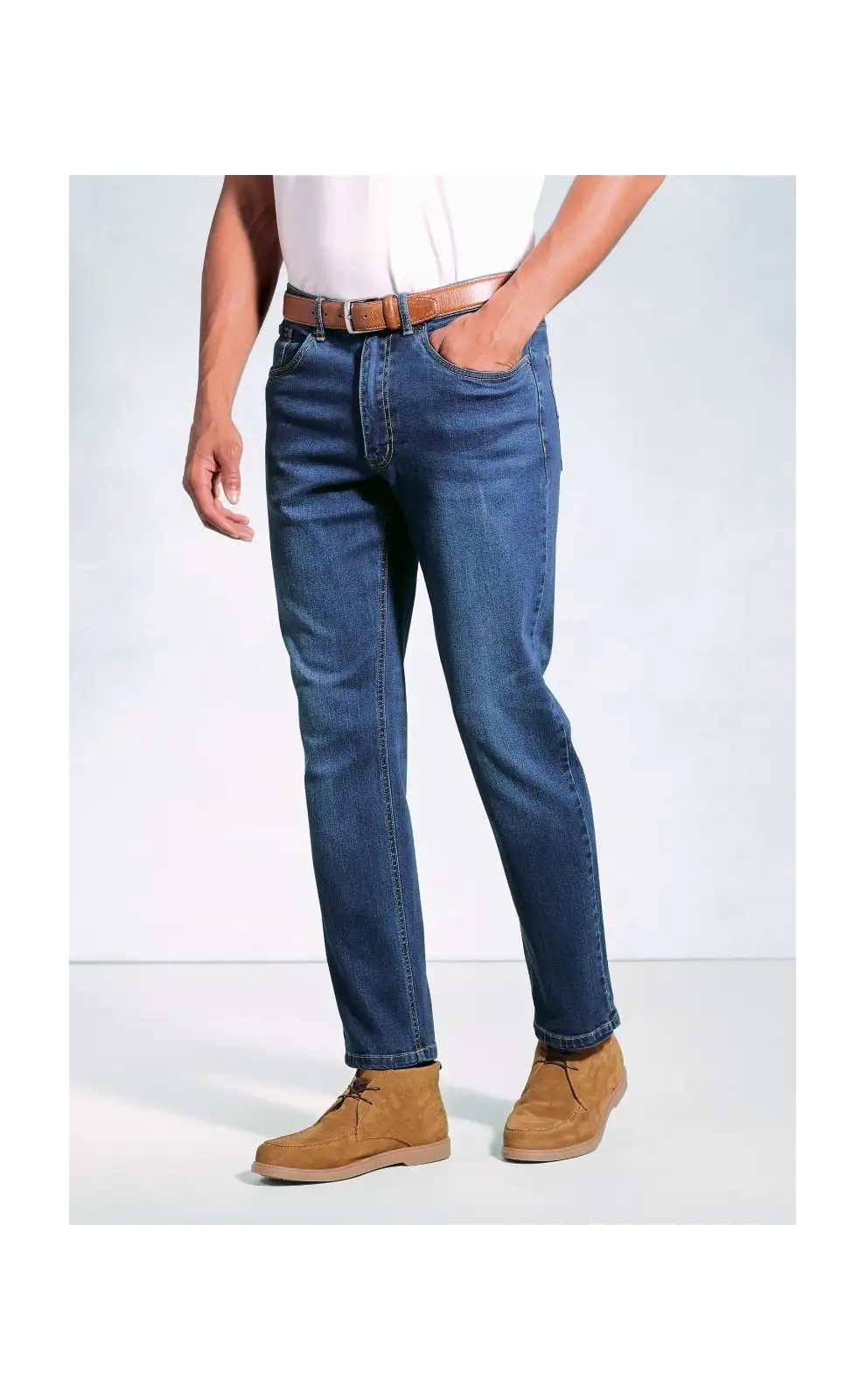 Fit Trousers Brook Taverner Regular Fit Douglas Vintage Blue Denim Jeans-BT-8957C £54.00