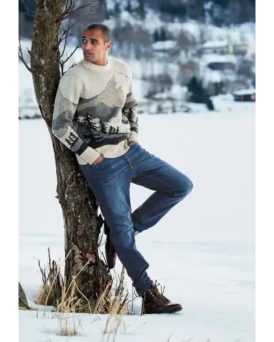 Fit Trousers Brook Taverner Regular Fit Douglas Vintage Blue Denim Jeans-BT-8957C £54.00