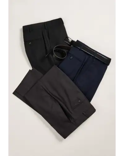 Fit Trousers Brook Taverner Tailored Fit Monaco Charcoal Trousers £36.00