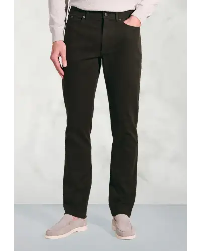 Fit Trousers Brook Taverner Regular Fit Fredericks Khaki 5 Pocket Italian Twill Stretch Cotton Trousers-BT-8067CR £62.00