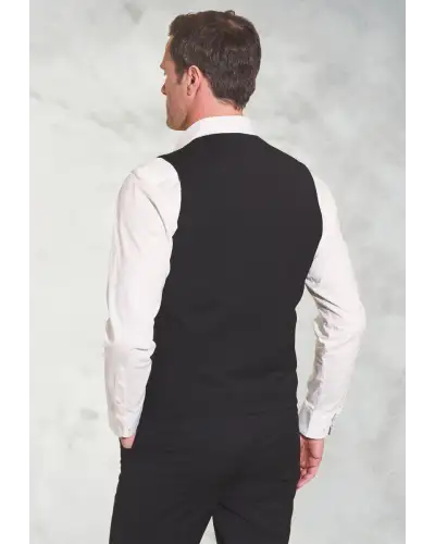 Waistcoats Brook Taverner Tailored Fit Avalino Black Waistcoat-BT-1074D £62.00