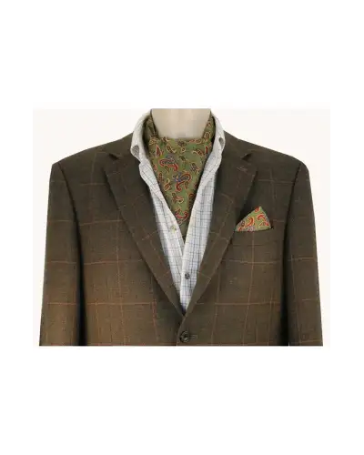 Paisley Cravats Soprano Ties Soprano Silk Twill Country Green Paisley Cravat £31.00