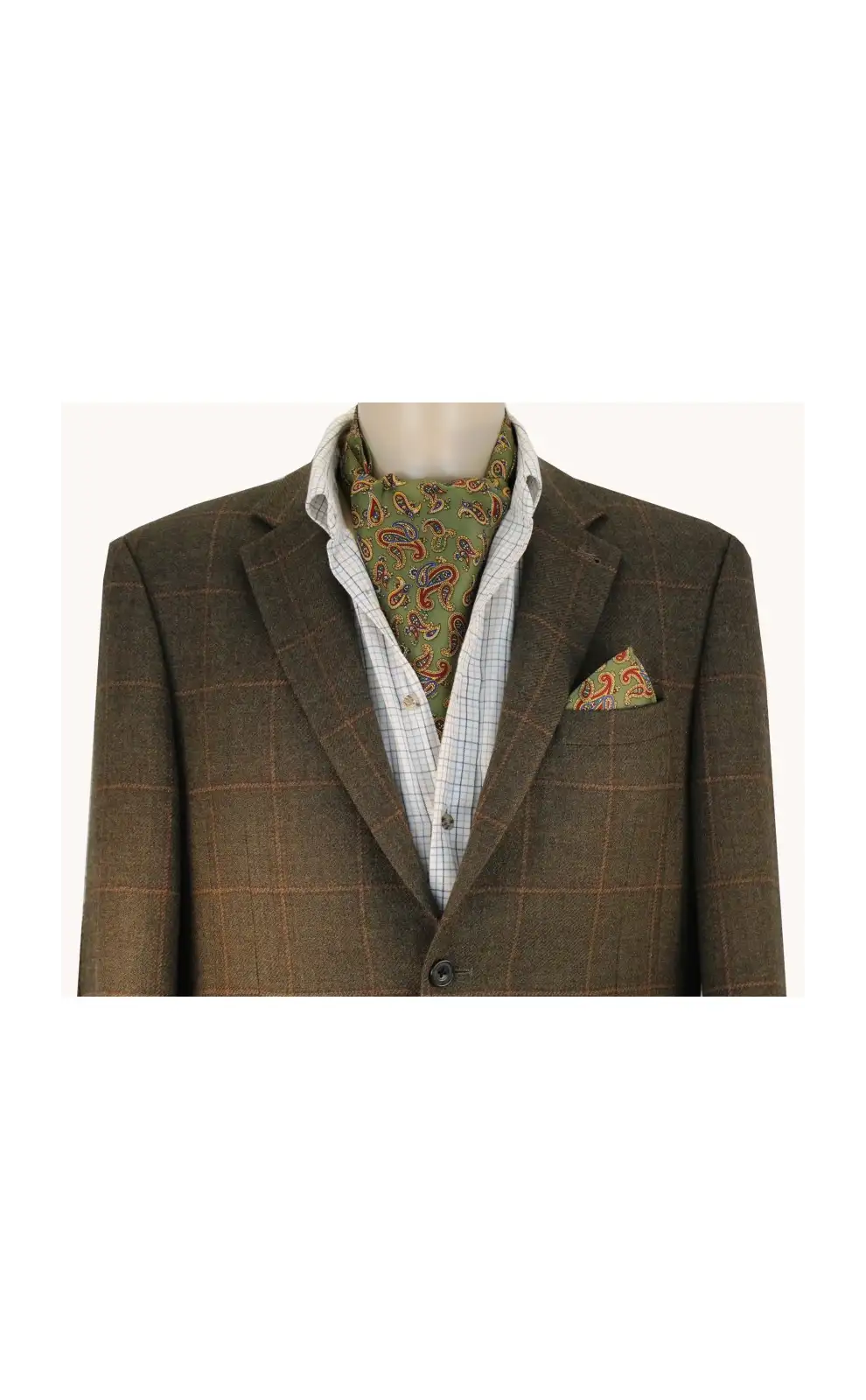 Paisley Cravats Soprano Ties Soprano Silk Twill Country Green Paisley Cravat £31.00