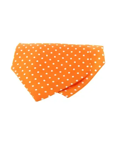 Cravats Soprano Ties Soprano Silk Twill White Polka Dots On Orange Ground Cravat £9.00
