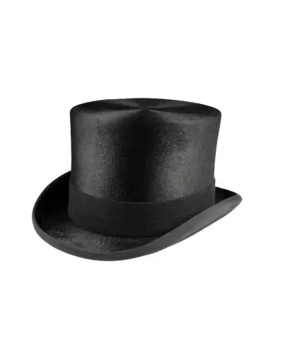 Top Hats Christys Hats Luxury Black Fur Felt Melusine Top Hat-CH-CST100005BLAC-55 £249.00