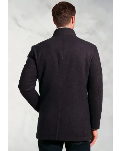 Overcoats Brook Taverner Daley Navy And Rust Herringbone Overcoat-BT-9165A £134.00