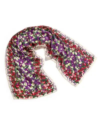 Scarves Fox and Chave Shakespeare Flowers Crêpe De Chine Scarf £45.00