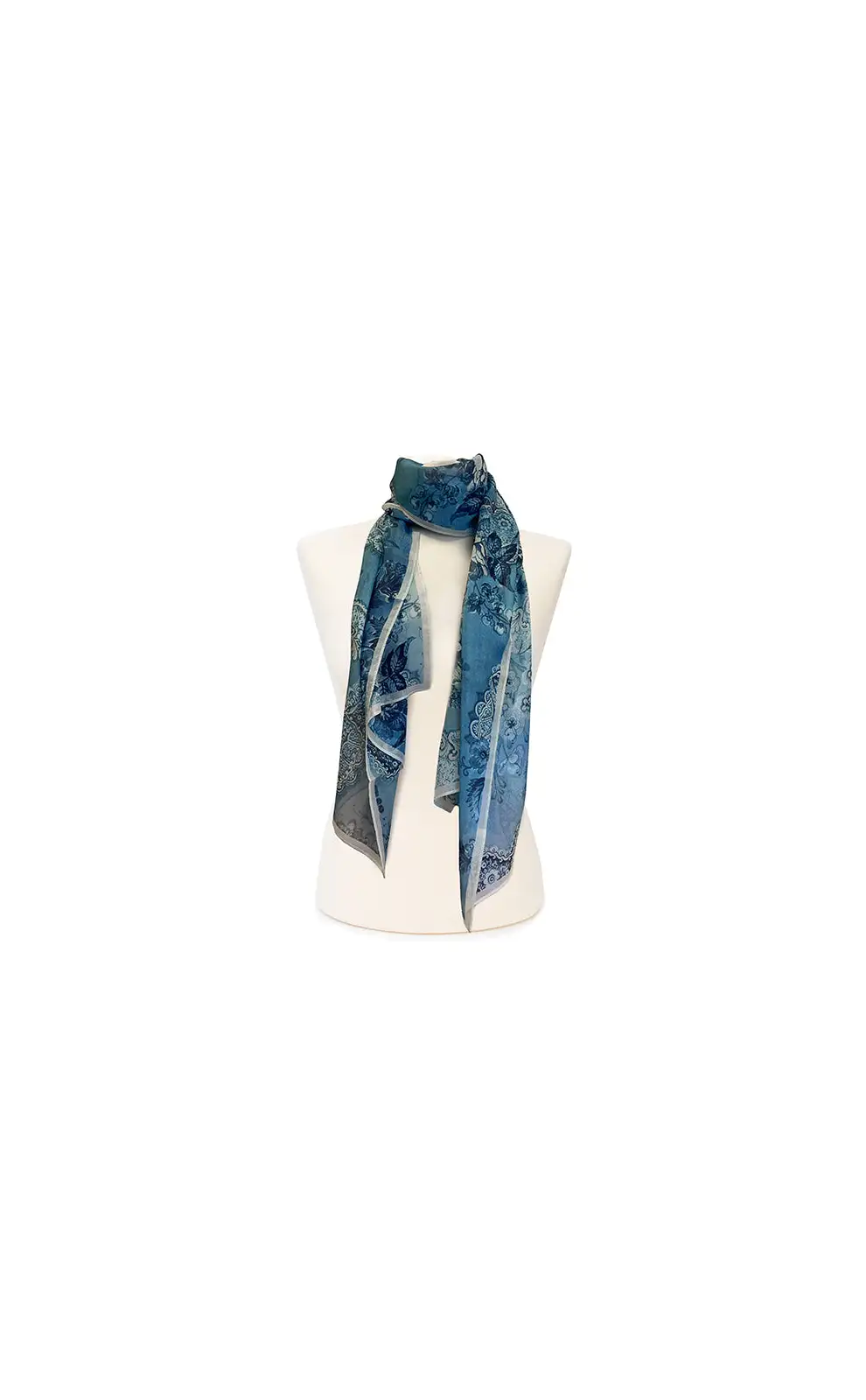 Scarves Fox and Chave Victorian Blue Lace Chiffon Scarf £39.00