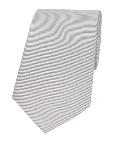 Polyester Ties Soprano Ties Soprano Silver Horizontal Ribbed Polyester Tie £15.00