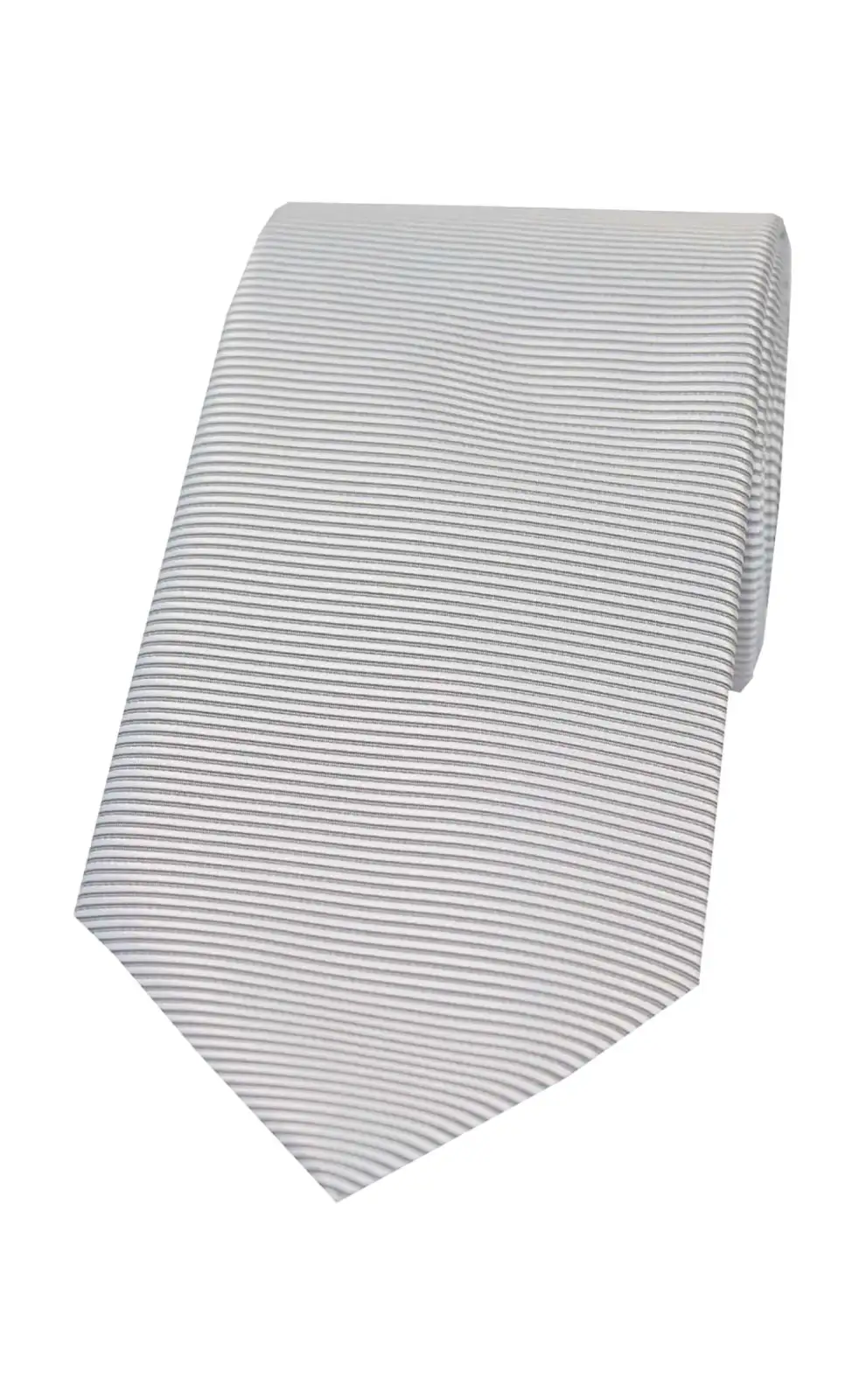 Polyester Ties Soprano Ties Soprano Silver Horizontal Ribbed Polyester Tie £15.00