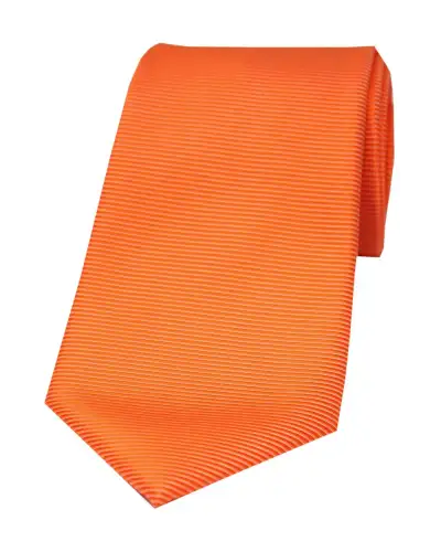 Polyester Ties Soprano Ties Soprano Orange Horizontal Ribbed Polyester Tie £15.00
