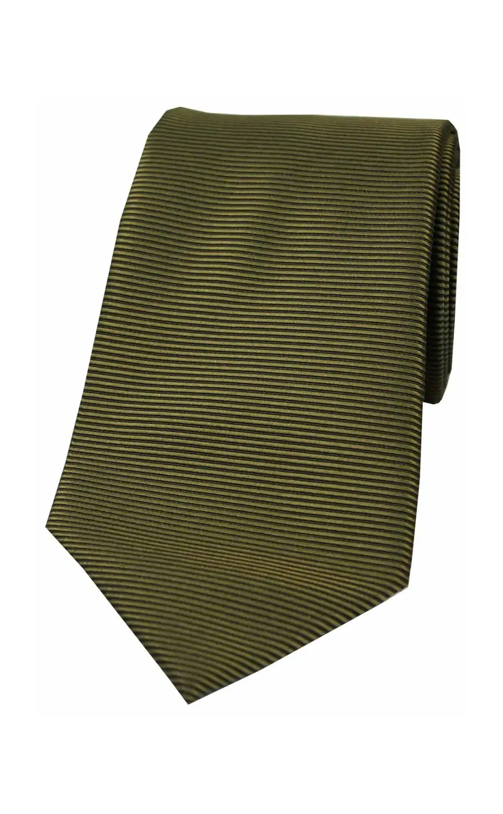Polyester Ties Soprano Ties Soprano Olive Green Horizontal Ribbed Polyester Tie £15.00