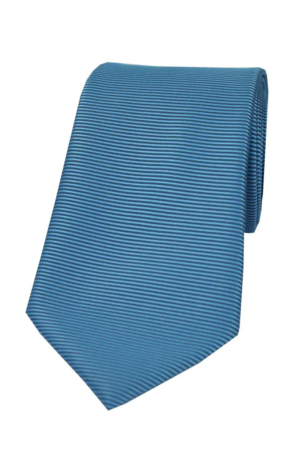 Polyester Ties Soprano Ties Soprano Mid Blue Horizontal Ribbed Polyester Tie £9.00