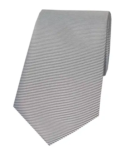 Polyester Ties Soprano Ties Soprano Grey Horizontal Ribbed Polyester Tie £15.00