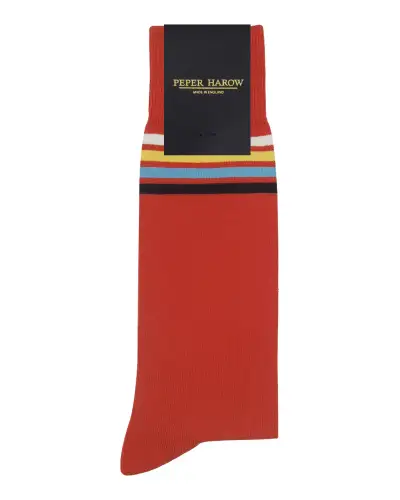Men PEPER HAROW Mix Tape Mens Socks - Orange £16.00